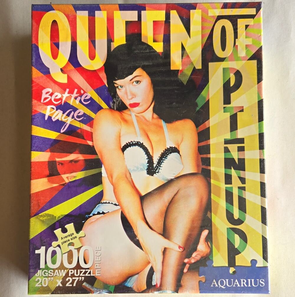Aquarius Bettie Page Queen of Pinups 1000-Piece Jigsaw Puzzle 20" x 27"